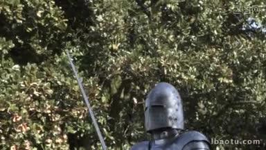 中世纪骑士的战斗
